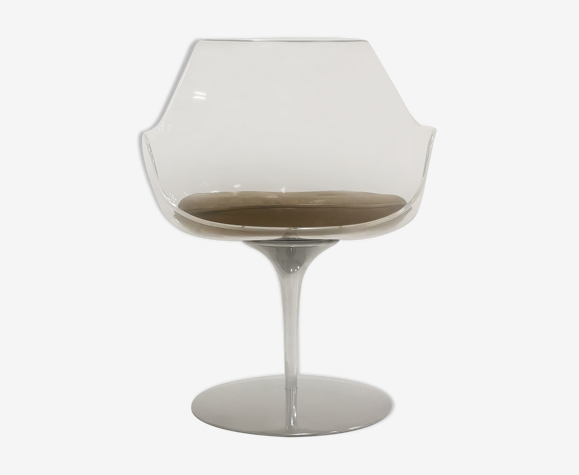 Chaise "champagne" de erwin et estelle laverne, formes nouvelles, 19600