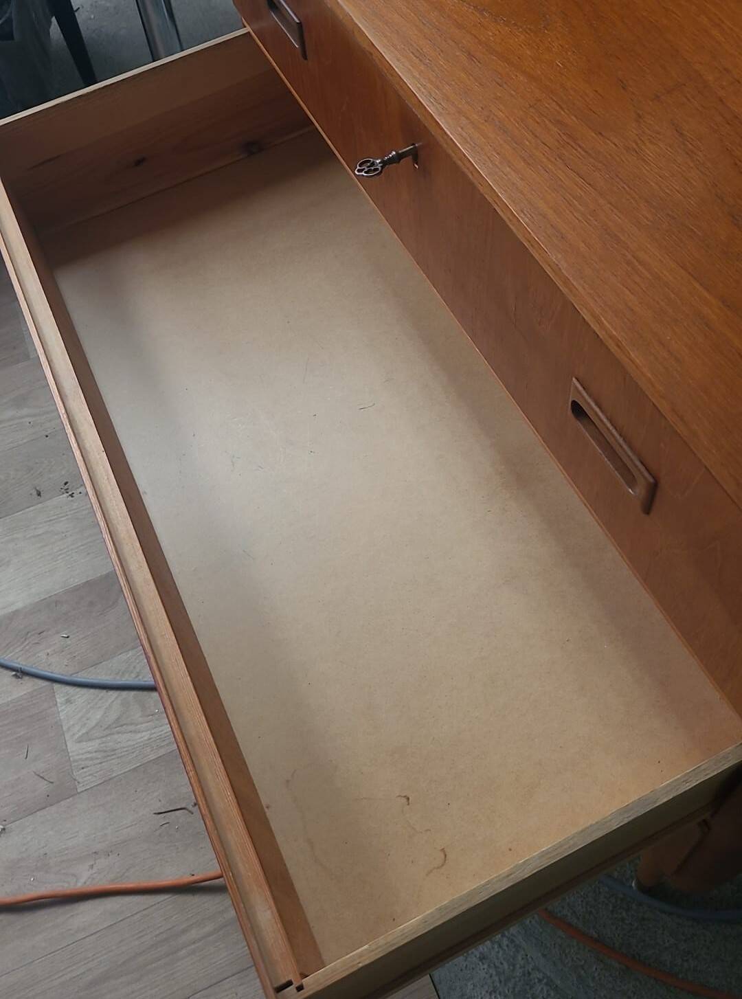 Vintage Scandinavian teak chest of drawers with 3 drawers – 1960s