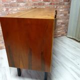 Refurbished neat retro chest of drawers, vintage, Poland, 60s