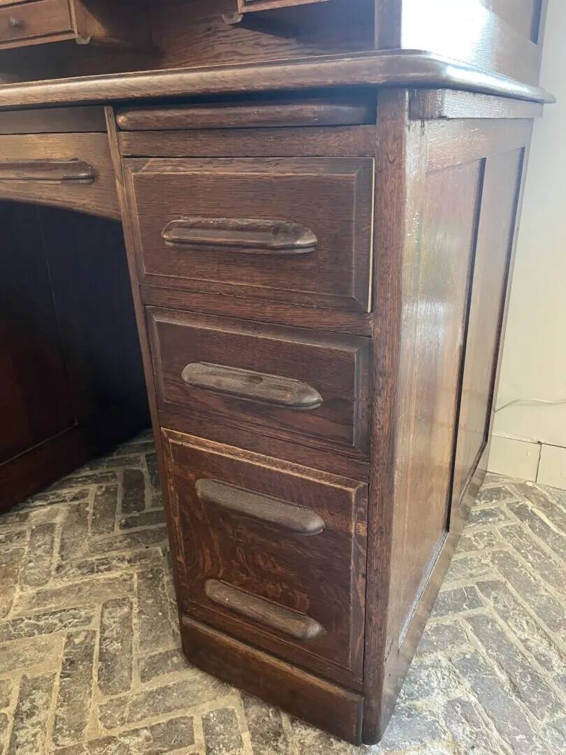 Antique directors oak roll top desk