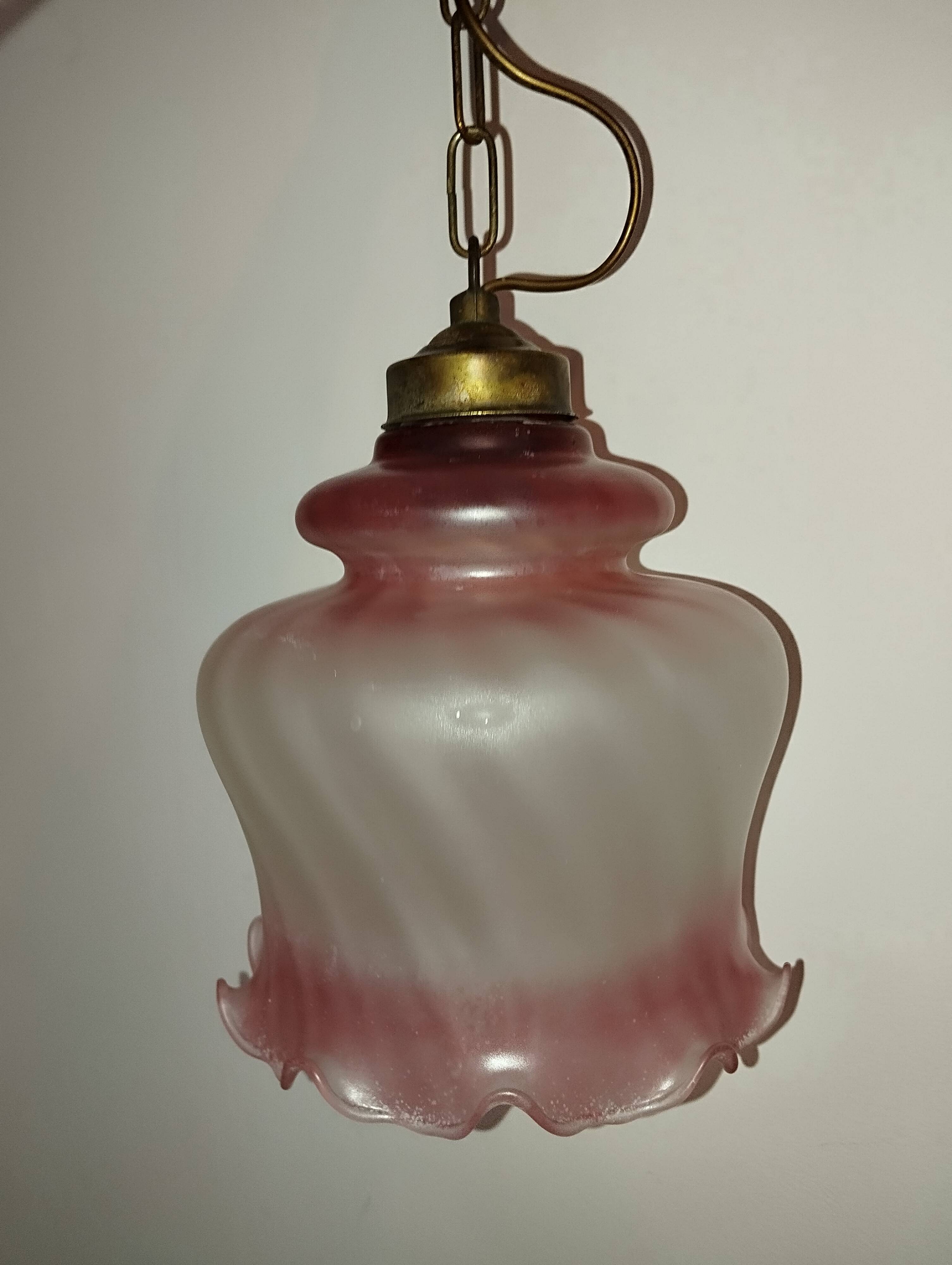 Vintage pink pendant light