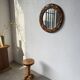 Round rattan mirror 1980