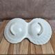 Vintage shell-shaped porcelain white aperitif display stand