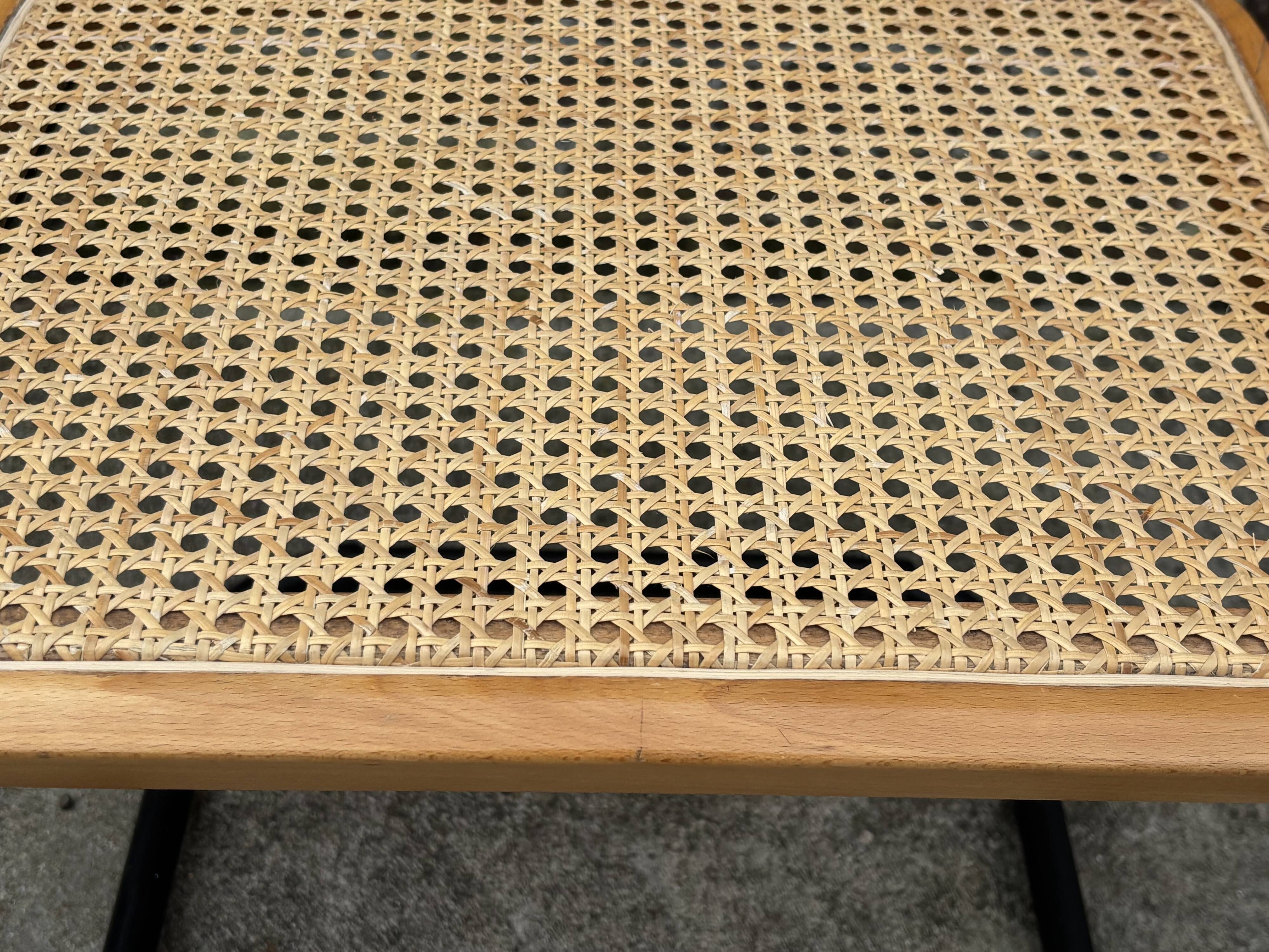 Set of 4 chairs Cesca B32 designed by Marcel Breuer design black frame