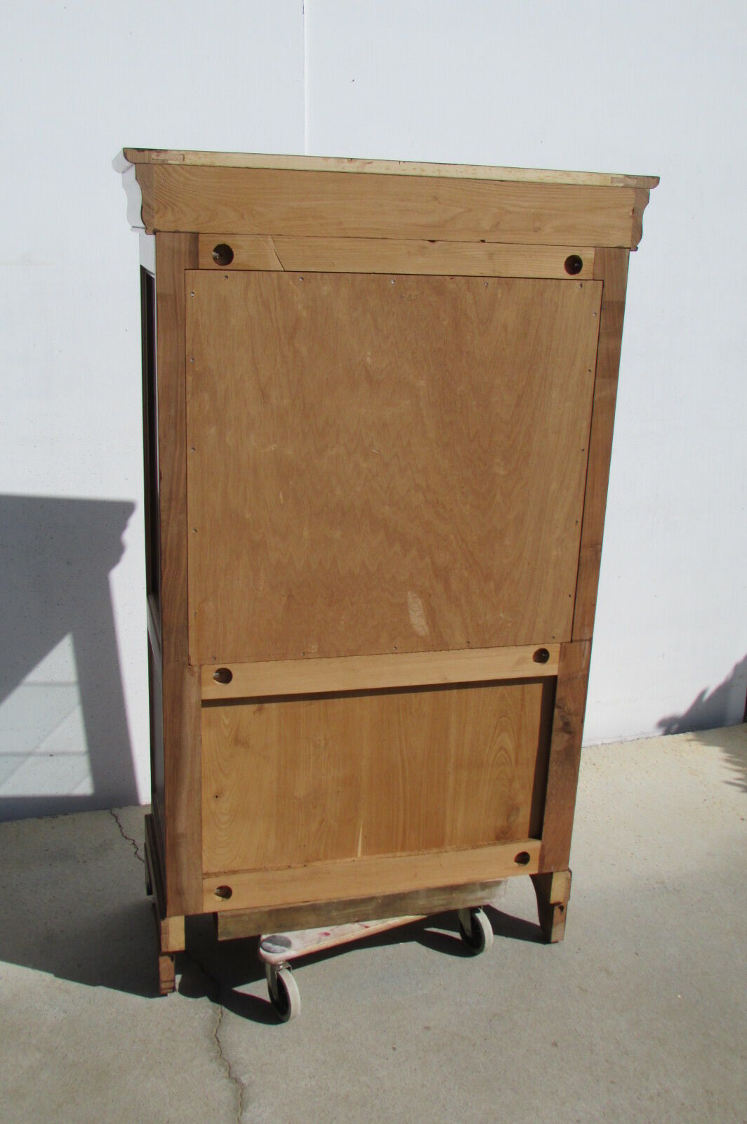 Louis Philippe showcase in solid walnut
