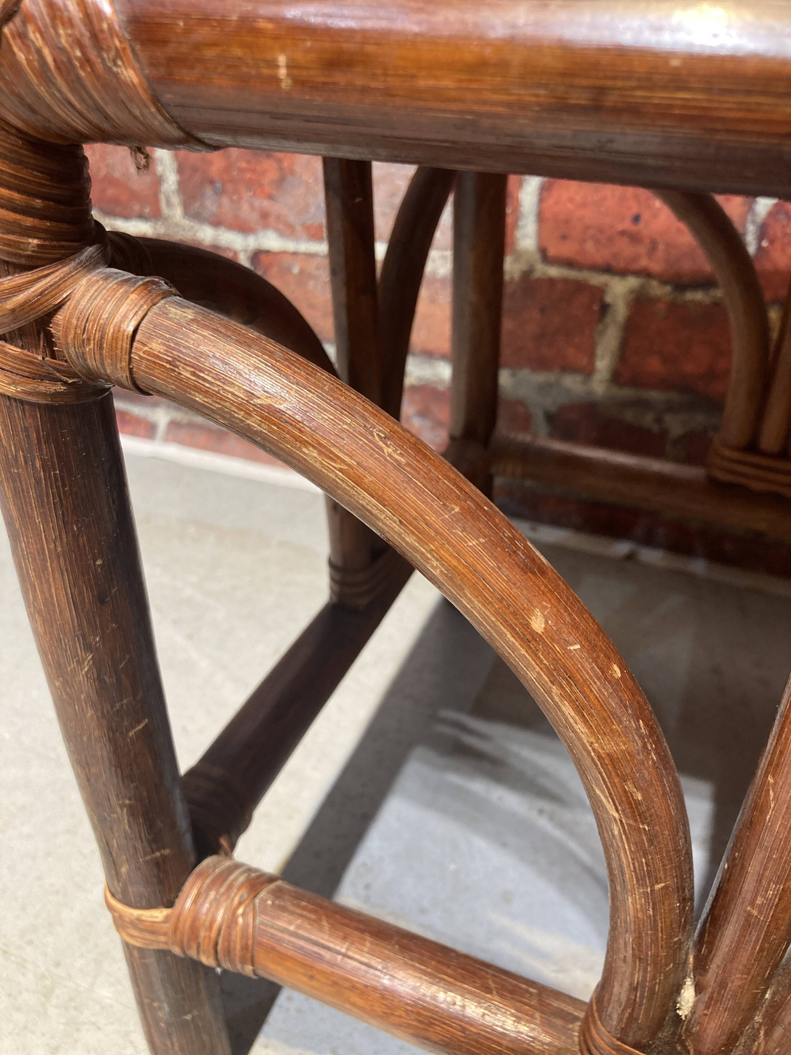 Rattan nesting table