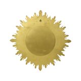 Miroir soleil Sunburst XL en résine dorée