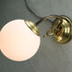 Mid-century brass & opaline sconce