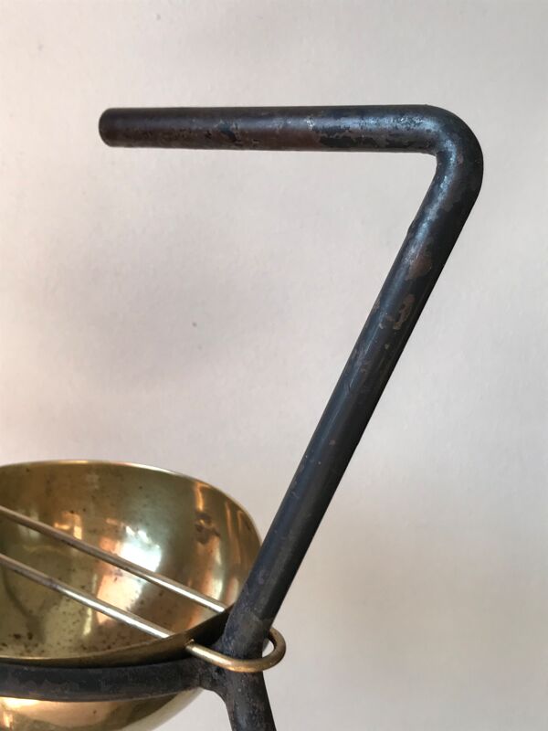 Cendrier métal et laiton 1950