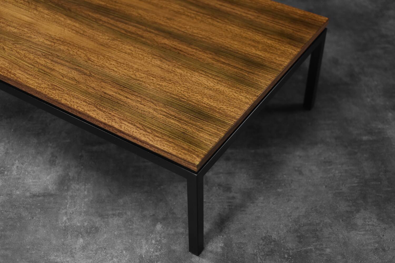 Vintage Mid-Century Danish Modern Brown Teak Low Coffee Table, 1960s