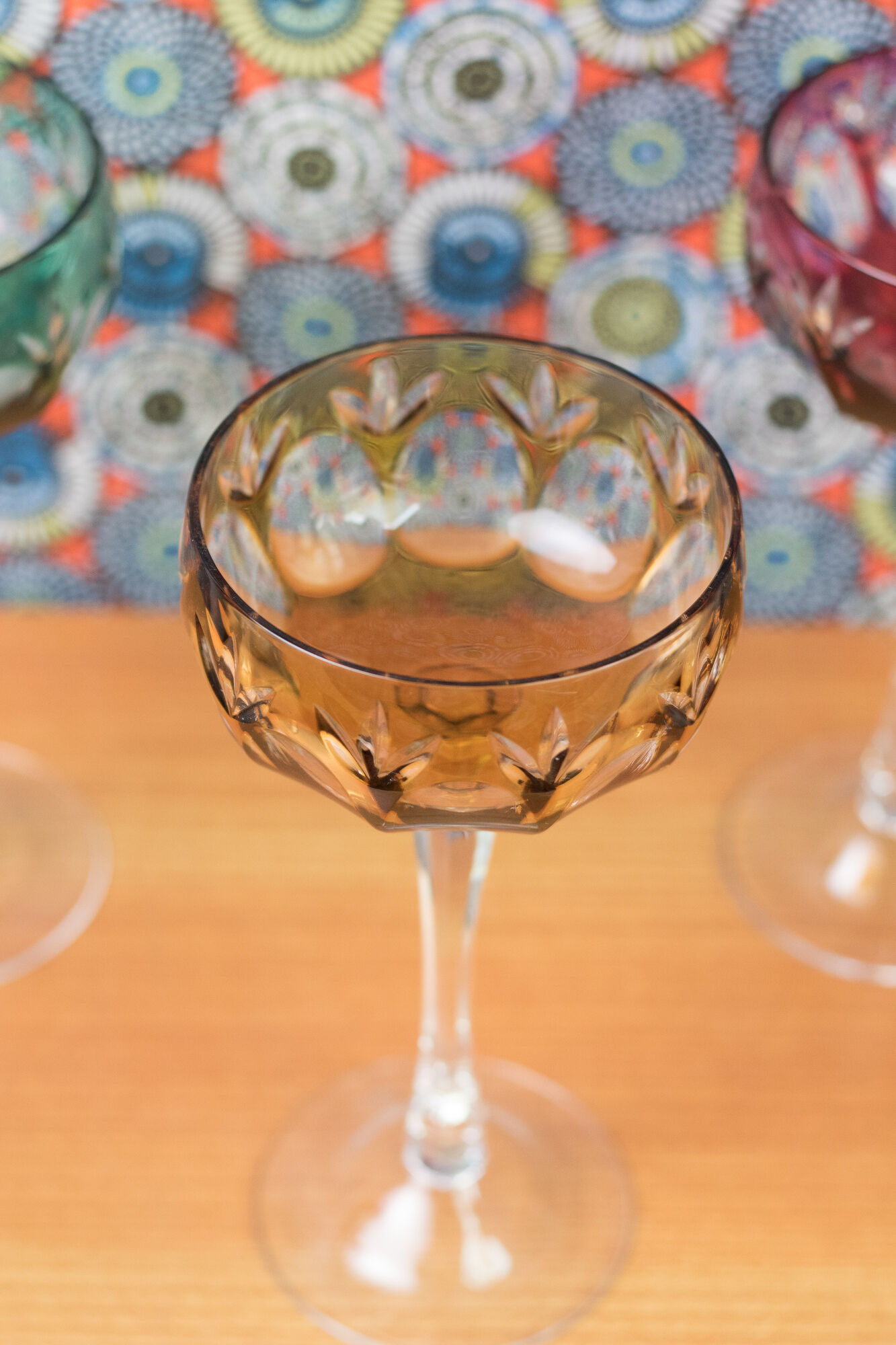 Lot of 5 champagne glasses Martini WMF crystal cabinet