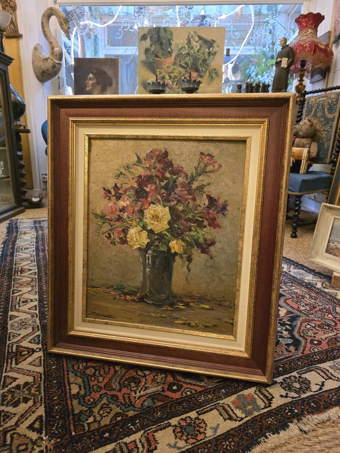 Oil on panel Bouquet