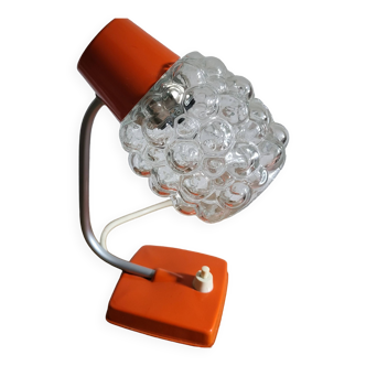 Lampe de chevet orange pop 1970