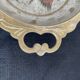 Antique chiseled brass cup - empty pocket - gold - gold color - painted birds - France