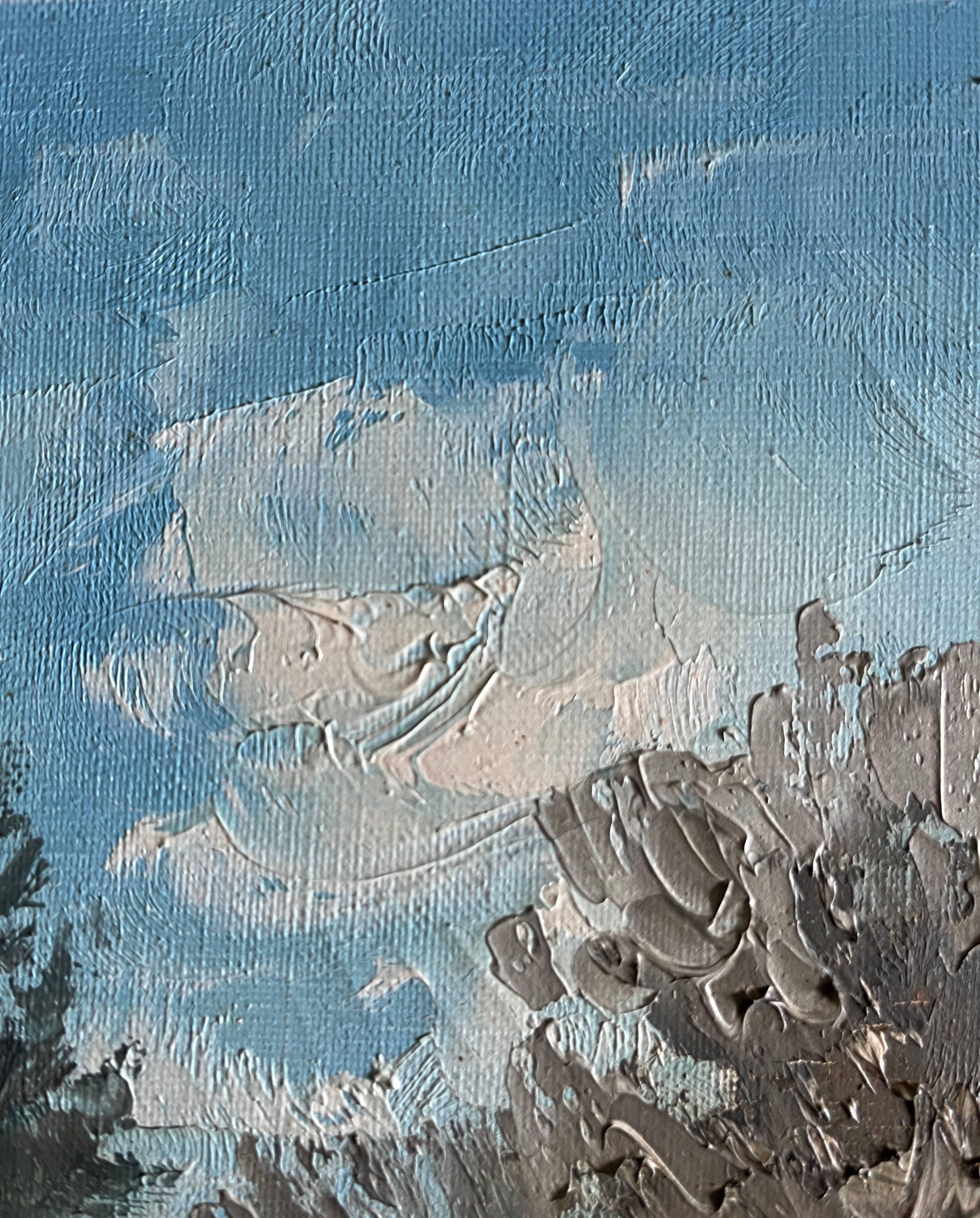 HST painting "Mediterranean landscape" by Louis AUDREY (19th-20th centuries)