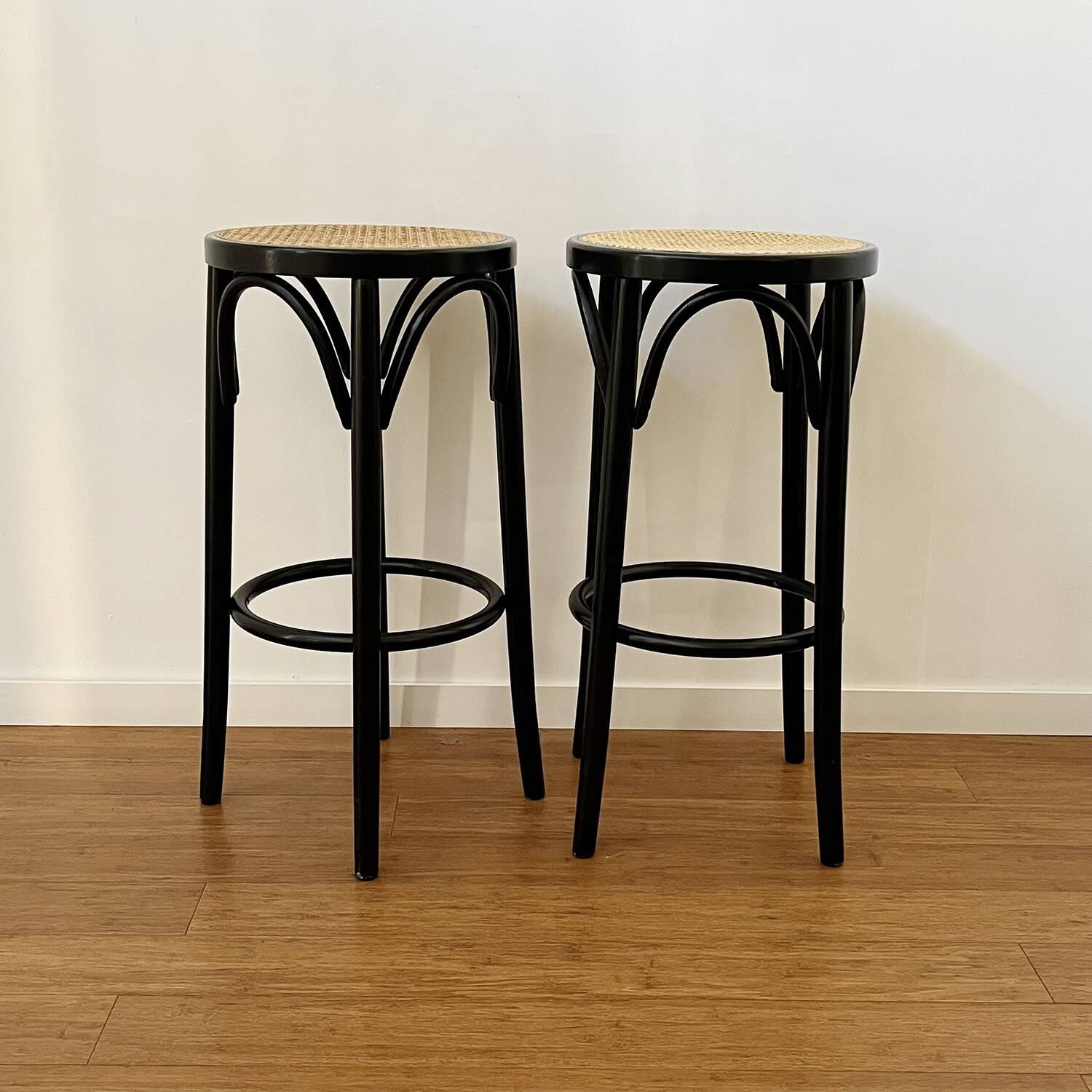 Pair of bistro style bar stools