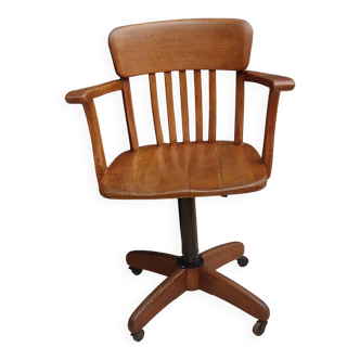 Fauteuil de bureau pivotant d'époque 1940