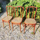 3 old bistro chairs cans thonet