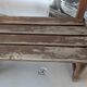 Large wooden bench with a backrest