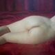 Oil on canvas female nude signed frame 20th century