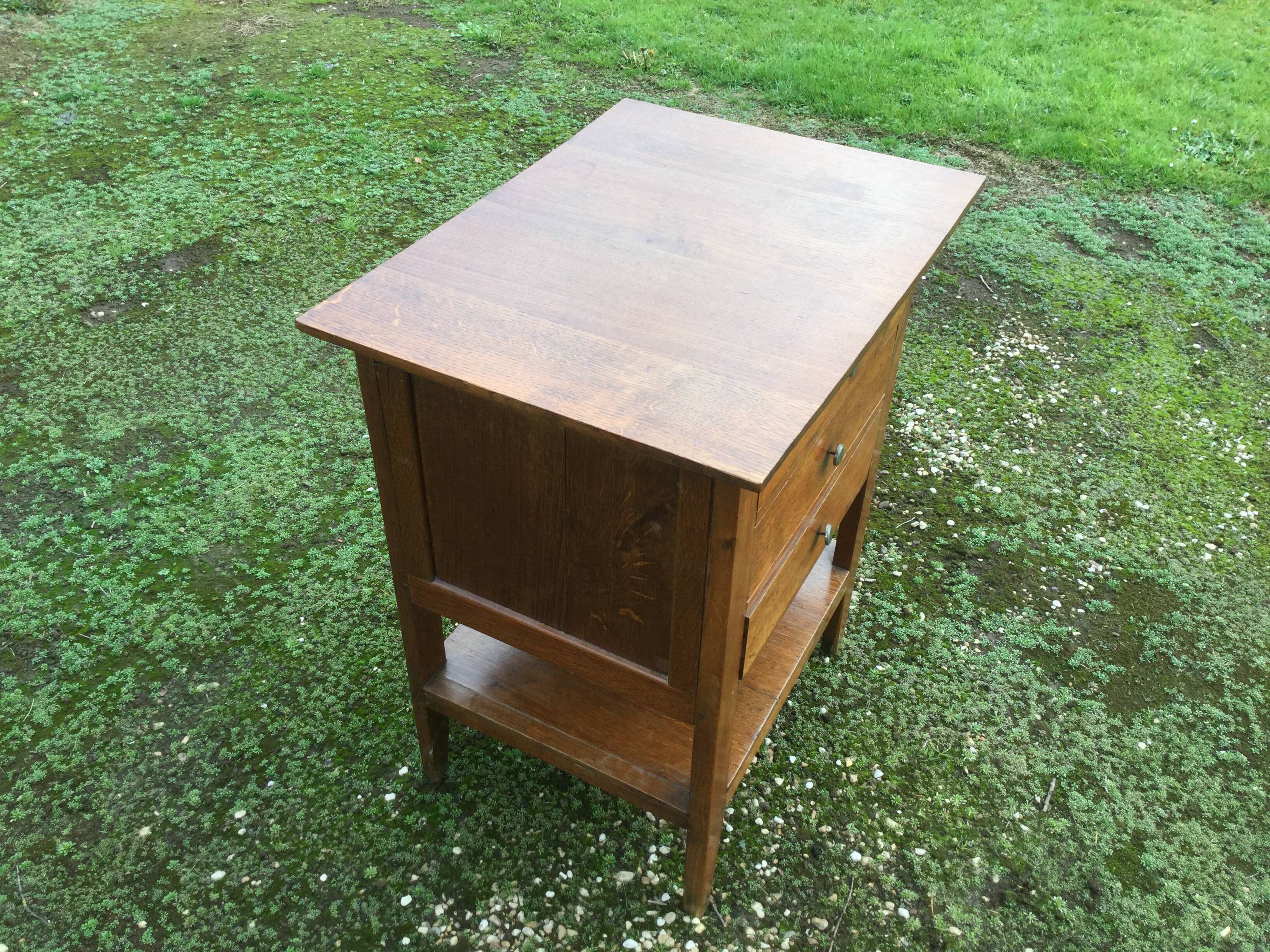 Oak bedside table