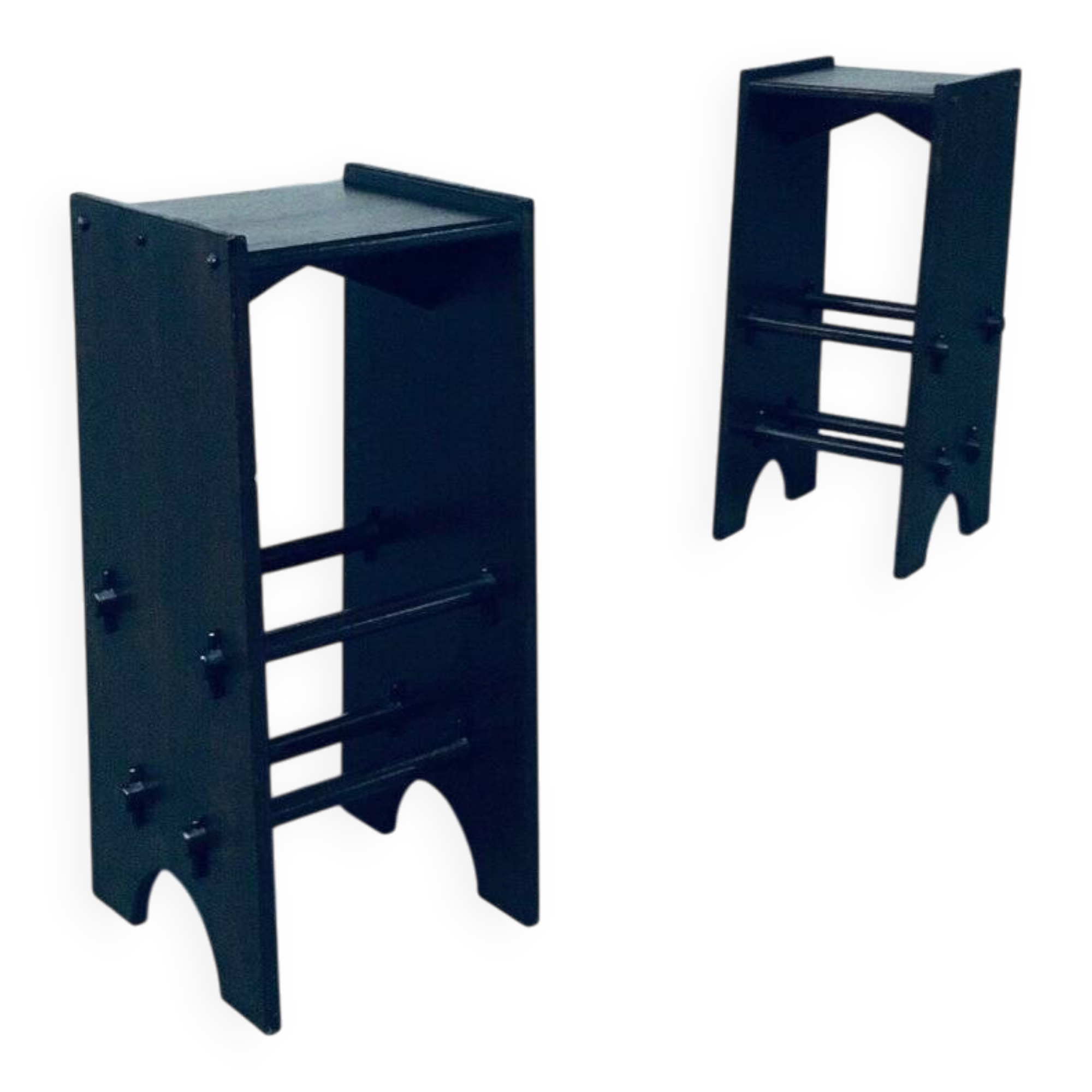 Arts and Crafts Handmade Bar Stools, France, 1920s, Set of 2