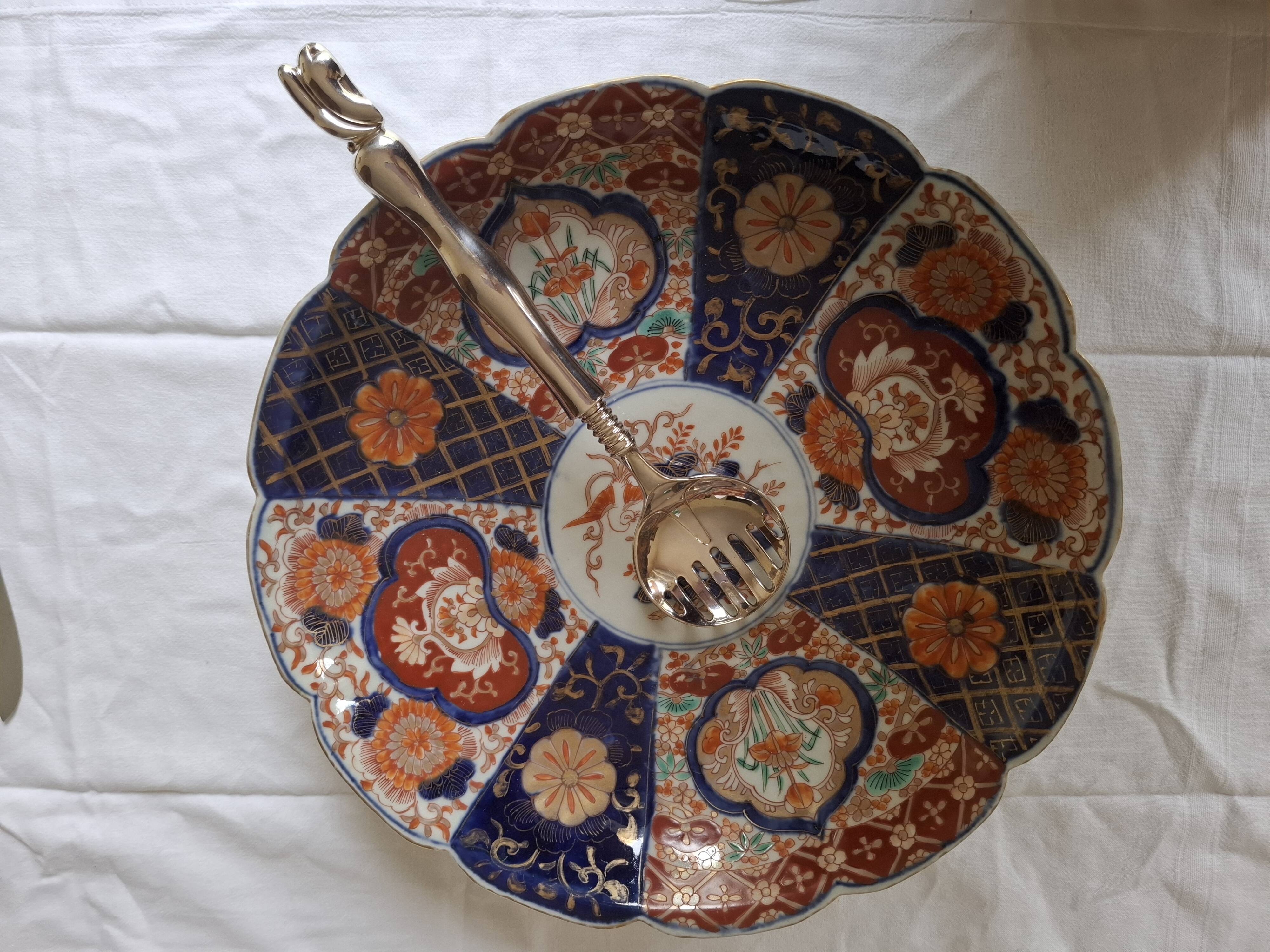 5 silver-plated metal service cutlery by the sculptor Miguel Berrocal