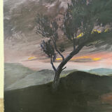 Sunset, oil on canvas