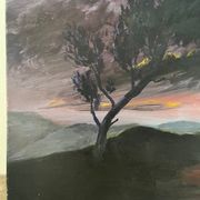 Sunset, oil on canvas