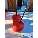 Vintage fruit set in resin and earthenware