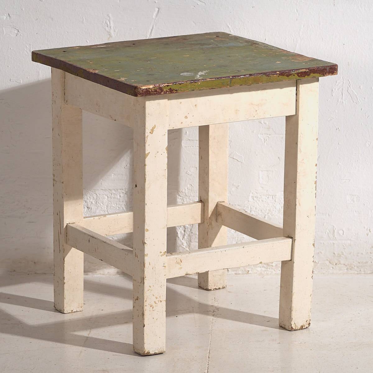 Antique small square tables (circa 1920). 2-piece set