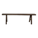Small solid walnut farm bench, 1950s