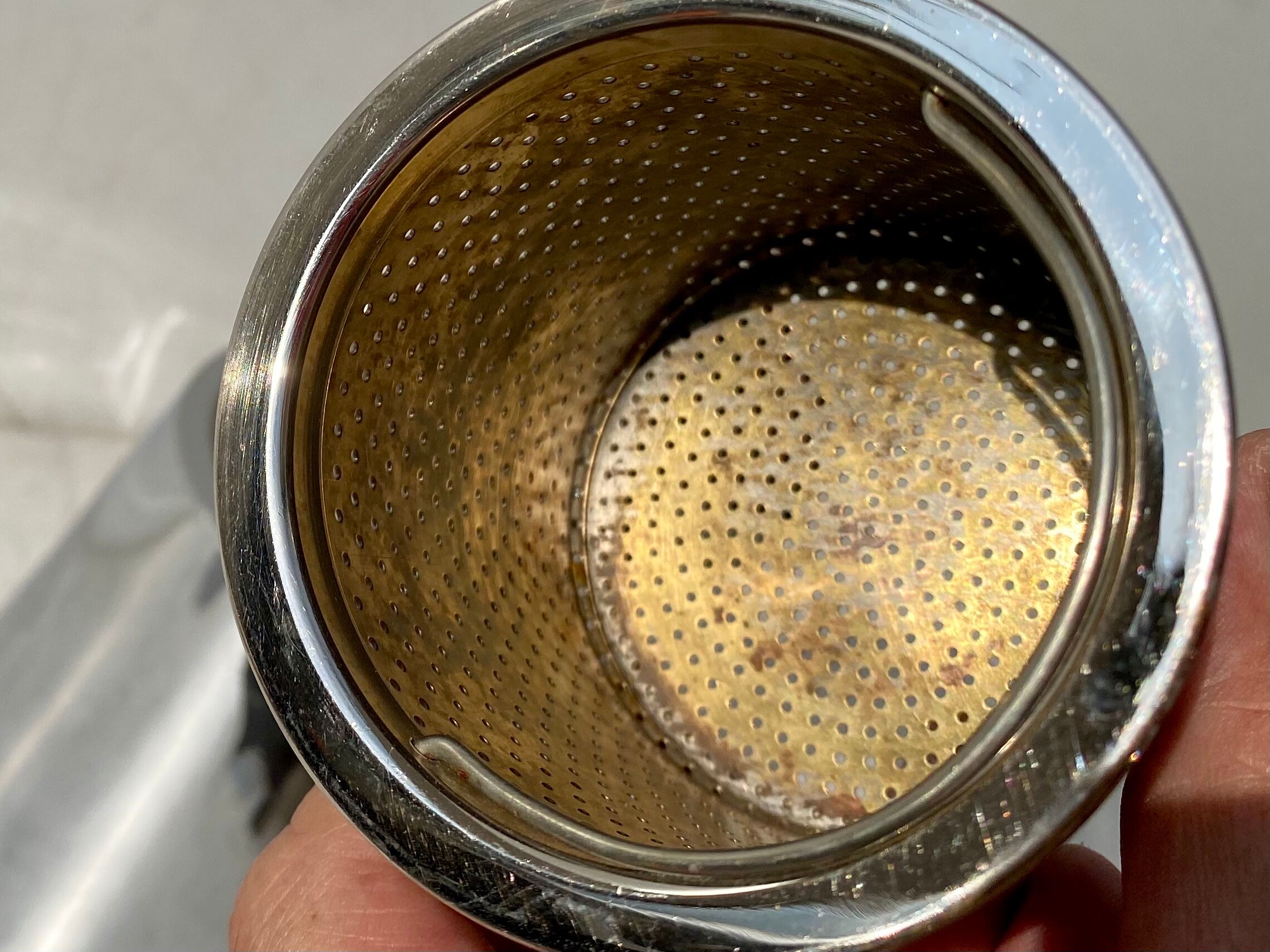 Teapot Selecta 1L nickel-plated brass and Bakelite vintage 60s