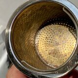 Teapot Selecta 1L nickel-plated brass and Bakelite vintage 60s