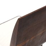 Set of heather wood and fabric chairs, 1940s.