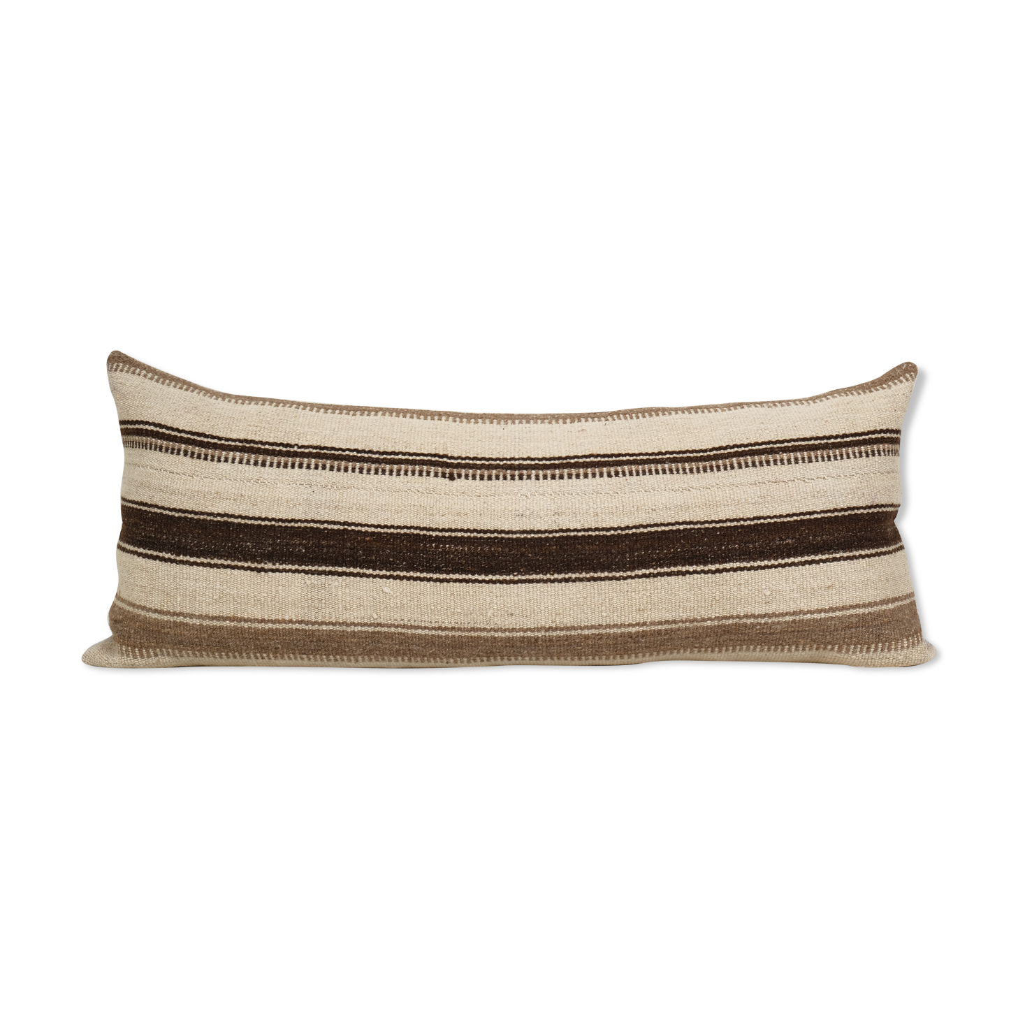 Vintage extra long turkish hemp kilim pillow cover, bench anatolian cushion cover 16'' x 40''