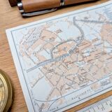 Kortrijk, small old map, vintage 1910