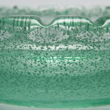 Cut/empty pocket daum art deco crystal bubbled green