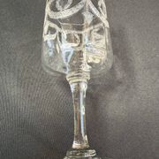 4 Water glasses – Guilloché crystal – Art Nouveau