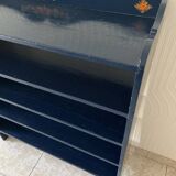 Vintage midnight blue bookcase shelf