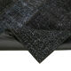 Handmade turkish overdyed 168 cm x 241 cm black patchwork carpet