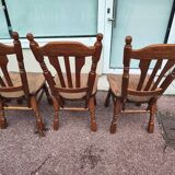 Set of 4 solid wood chairs