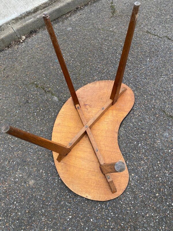 Table d'appoint scandinave haricot 1960