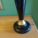 Large cobalt blue ceramic lamp stand