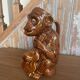 Pichet zoomorphe  en barbotine singe musicien
