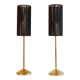 Pair of Swedish brass lamps from 1970.