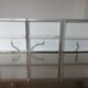 Series of 3 aluminum wall lamps, modernist, minimalist 70s