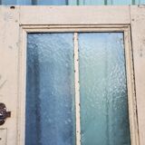 Old fir glass door