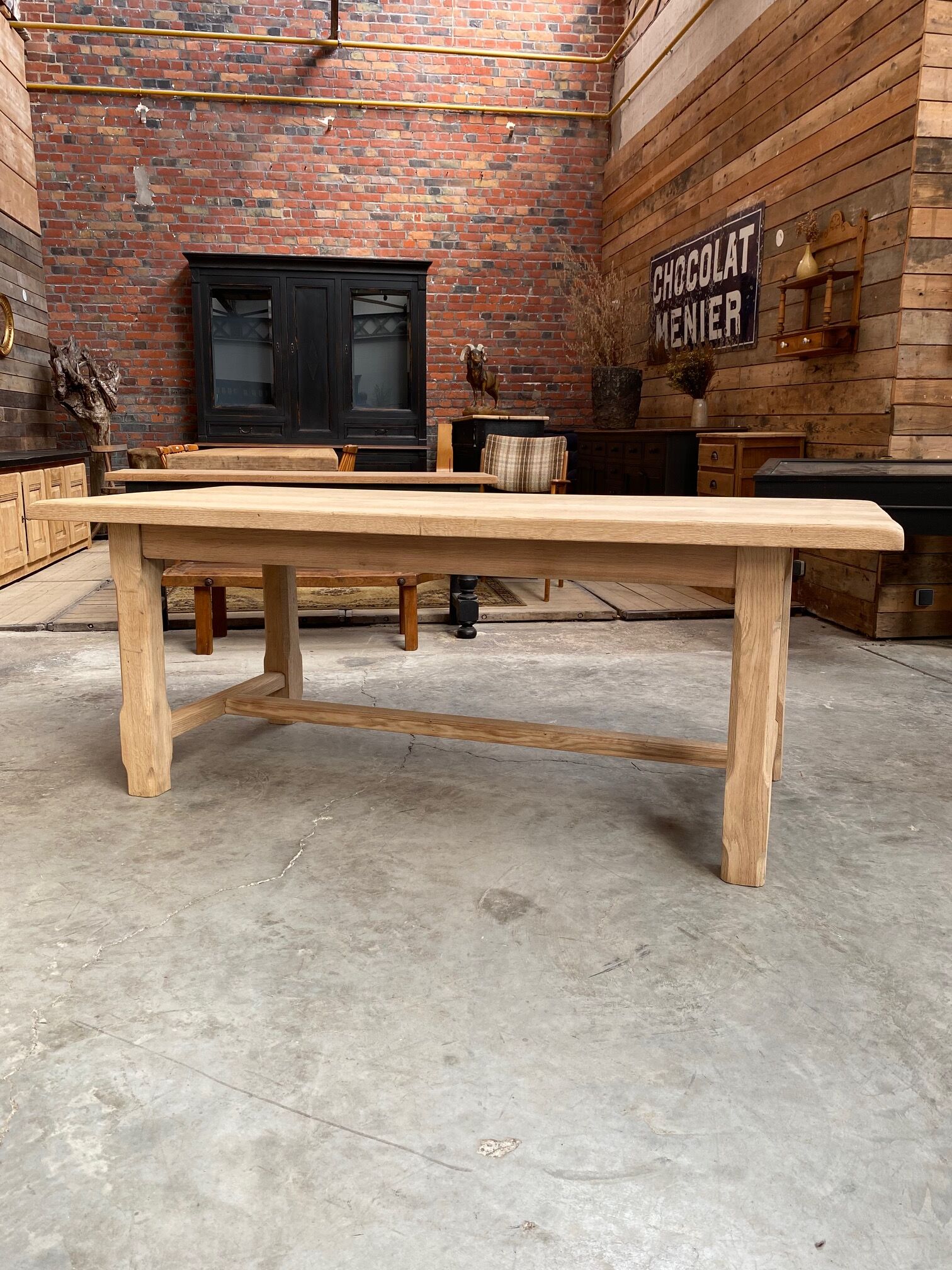 Solid oak farmhouse table