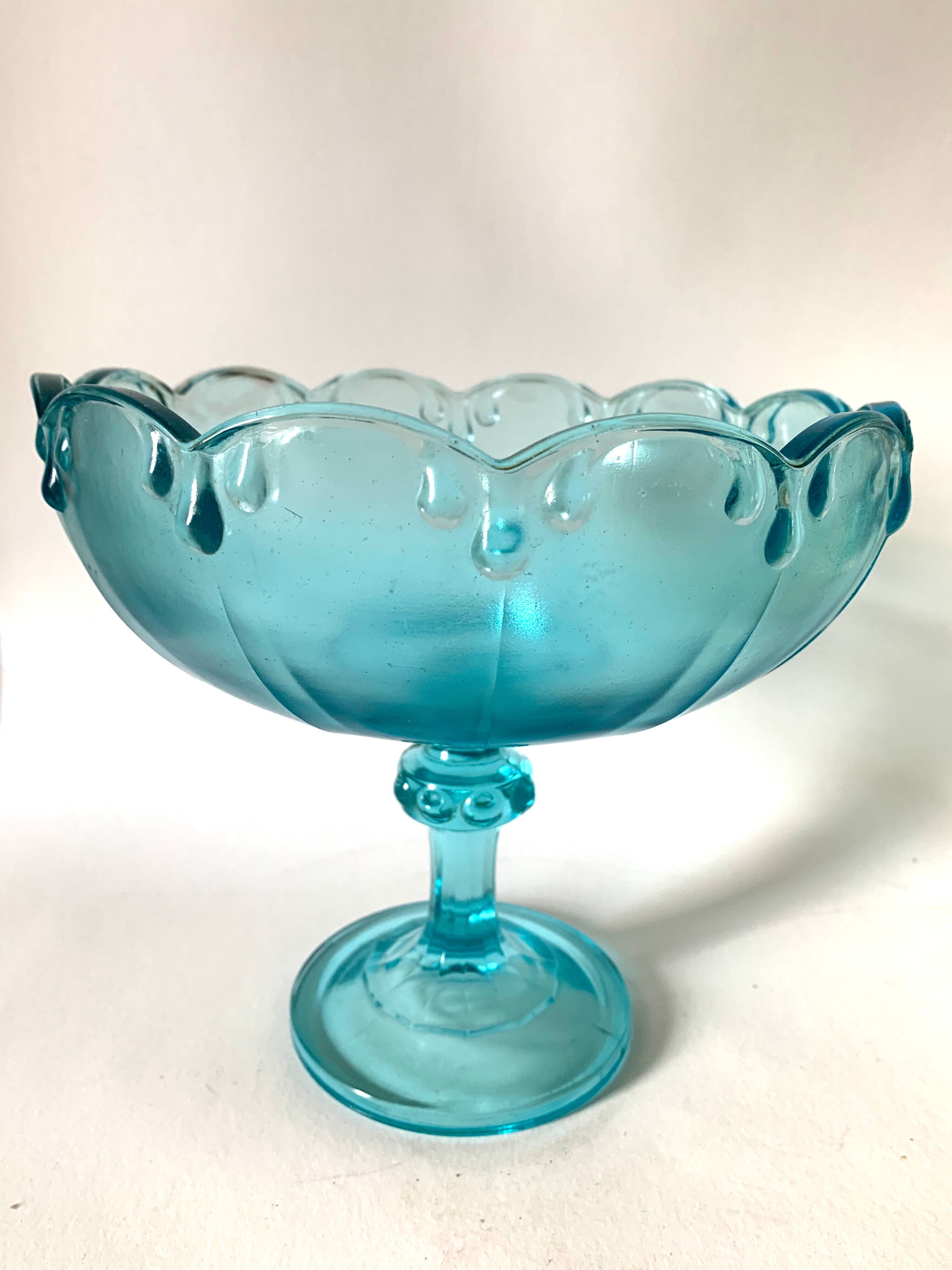 Large blue glass cup